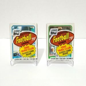 1988 Topps Football cello 29 card packs (2 packs)